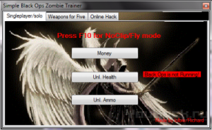 Call of Duty Black Ops - Zombie trainer